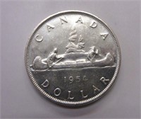 1954 Canada .800 Fine Silver Dollar