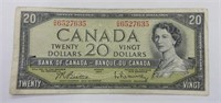 1954 20 Dollar Canada Bank Note