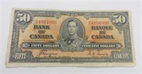 1937 50 Dollar Canada Bank Note