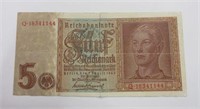 1942 Reichsmark Bank Note