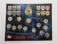 Canada 125 Proof Provincial Coin Set