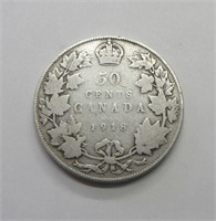 1918 Canada 50 Cent Piece