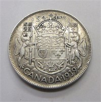 1939 Canada 50 Cent Piece