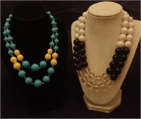 Vintage Acrylic Beaded Necklaces