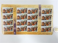 Feuille de timbre Canada - Grande paix de Monréal