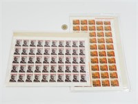2 planches de timbres Canada