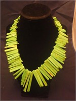 Green Stone Tribal Style Necklace - Stunning