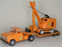 Original Tanka Toys State Hi-Way Lowboy With Crane