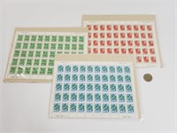 3 Feuilles de timbres Canada - série complète