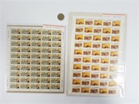 2 Feuilles de timbres Canada