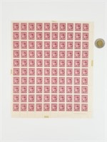 1 Feuille de timbres 1942 - Roi Georges VI