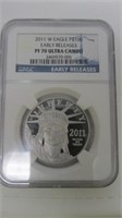 Platinum 2011 W Eagle P$100 Early Releases, PF70