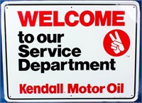 Vintage Kendall Motor Oil Tin Sign.