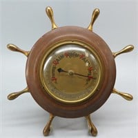 Small Vintage German "Ship's Wheel" Barometer