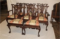 8 Chippendale Style Chairs
