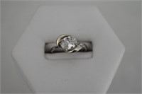 .925 Silver & CZ Ring Size 6.5