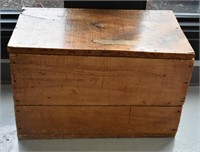 Antique Wood Hinged Storage Box