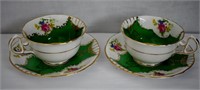 2 pcs Royal Stafford Tea Cups & Saucers