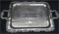 Large Sheffield Reproduction Silver Plate Tray