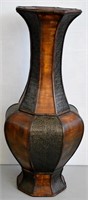 Large Wood Floor Vase 36"h x 15"w