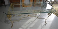 High End Glass & Iron Dining Table *Reserve