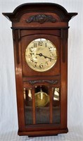 German Made Wall Mount Pendulum Clock w Key