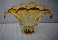 Murano Art Glass Fan Vase