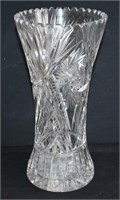 Pinwheel Crystal Vase 10"h