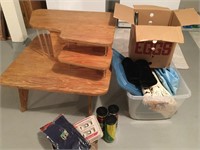 Table, Paint Supplies, & Sporting