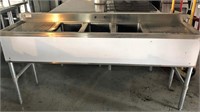 NEW 6' 3 bay bar sink