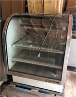 True 36" curved glass refrigerated display case