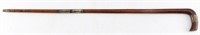 ANTIQUE 19TH CENT CURVED HANDLE WALKING CANE 925