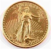 1999 GOLD 1/10 OZT AMERICAN EAGLE BU COIN
