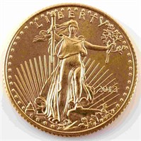 2013 GOLD 1/10 OZT AMERICAN EAGLE BU COIN