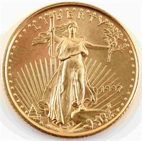 1997 GOLD 1/10 OZT AMERICAN EAGLE BU COIN