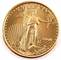 2000 GOLD 1/10 OZT AMERICAN EAGLE BU COIN $5.00
