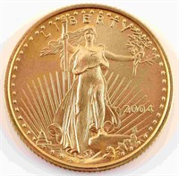 2004 GOLD 1/4 OZT AMERICAN EAGLE $10.00 BU COIN