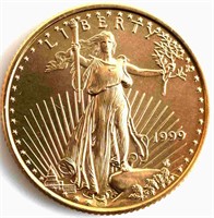 1999 GOLD AMERICAN EAGLE 1/4 OZT $10.00 BU COIN