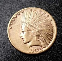 1908-S Gold Indian Eagle $10 coin