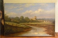 19th C British oil painting, unframed