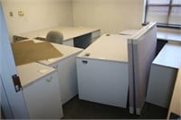 6 Desks and 5 Office Chairs