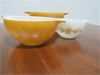 (Qty - 4) Pyrex Butterfly Gold Cinderella Bowls