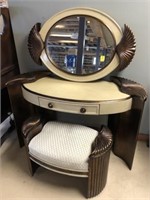 Modern decorative vanity w/matching bench and