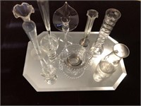 Assortment of glass vases
