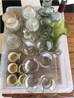Large assortment of glass