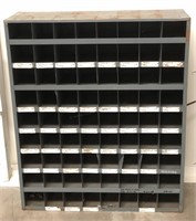 72 cubby metal parts storage and organizer