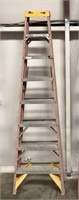 8' Werner folding fiberglass ladder