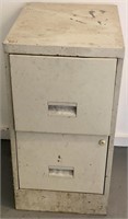 Metal 2 drawer file cabinet - beige