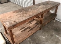 8' wooden workbench