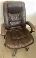 Leatherette rolling office desk chair